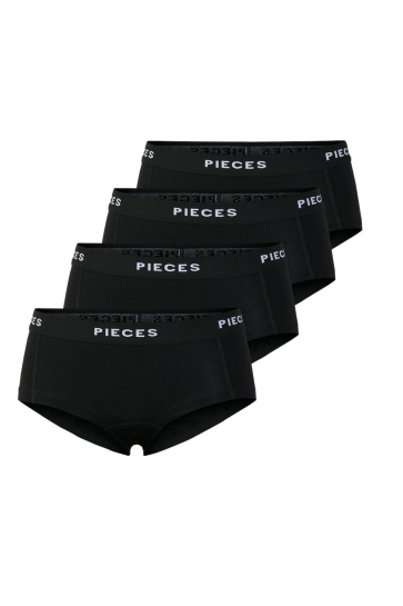 Pieces PCLOGO LADY 4 PACK SOLID NOOS BC 17106857 Black