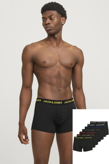 Jack & Jones JACBASIC TRUNKS 7 PACK NOOS 12165587 BLACK/BLACK