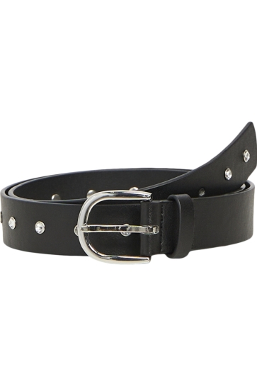 Object OBJNADITTA PU BELT 135 23045517 BLACK/SILVER