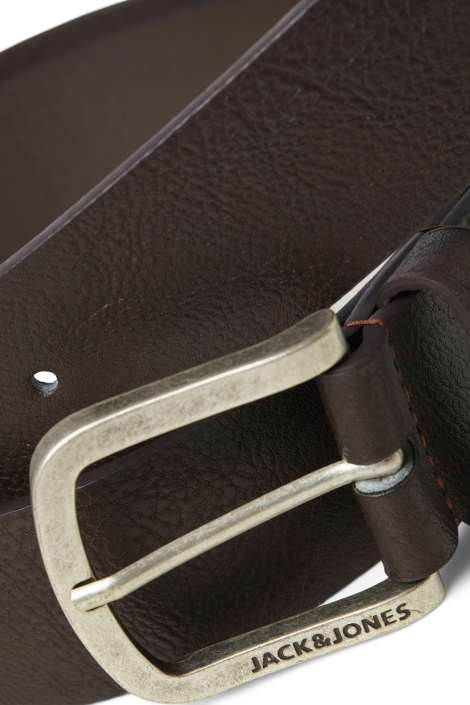 Jack & Jones bruine heren riem | Close up