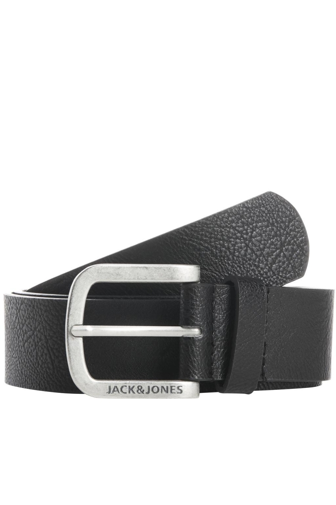 Jack & Jones zwarte heren riem | Vooraanzicht