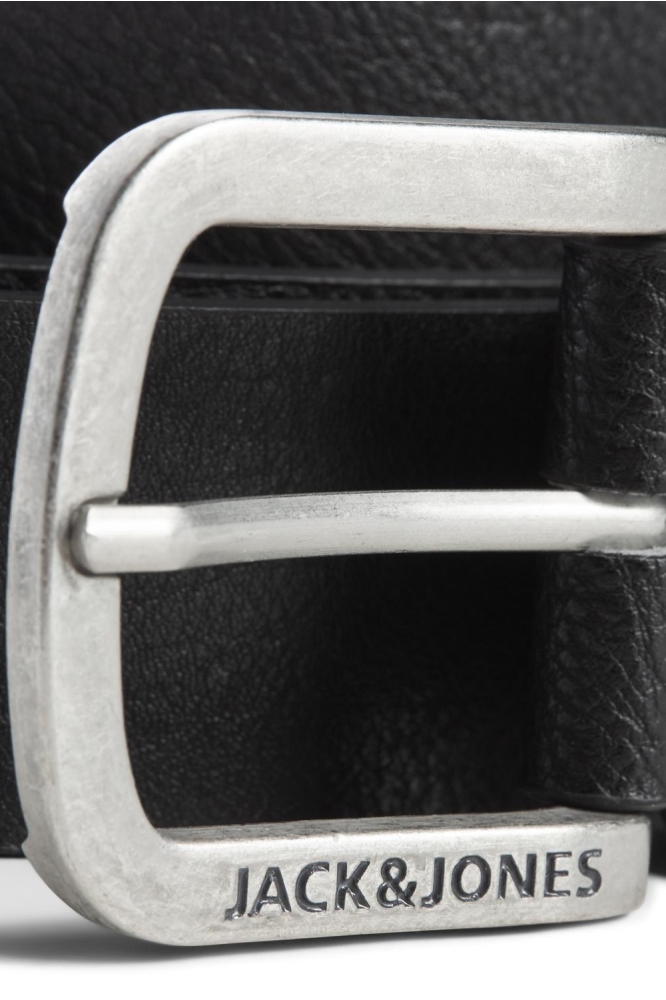 Jack & Jones zwarte heren riem | Close up