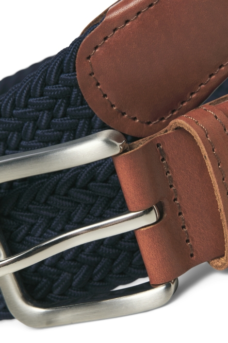 Jack & Jones blauwe heren riem | Close up