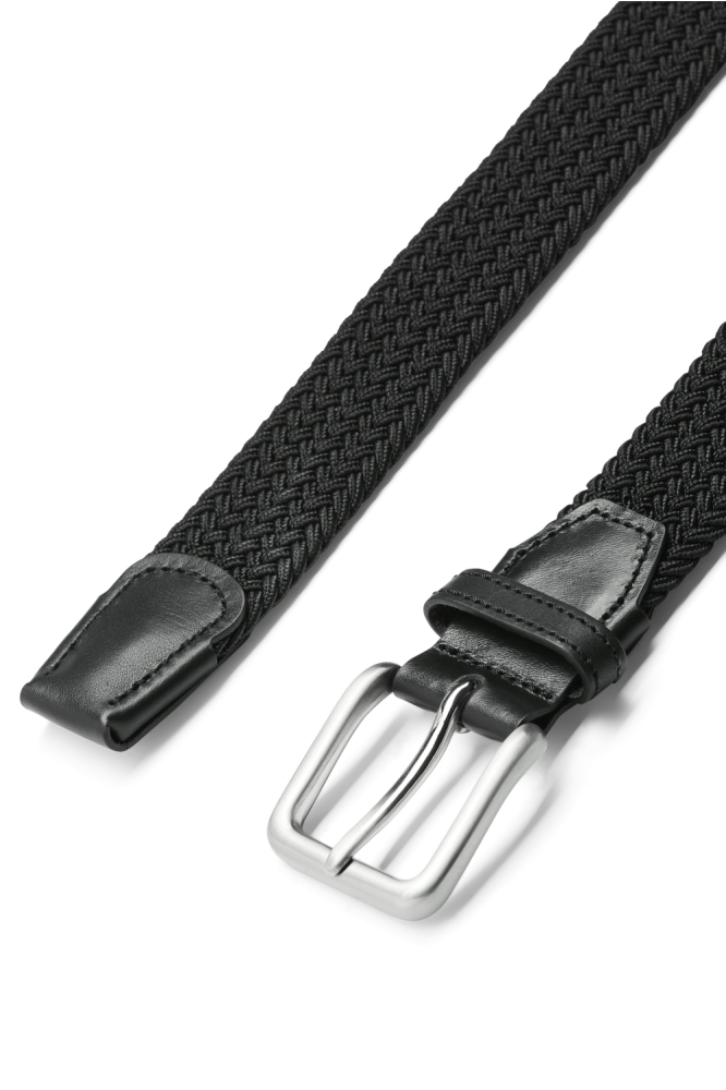 Jack & Jones zwarte heren riem | Close up
