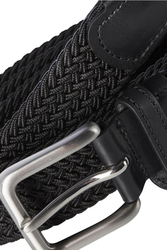 Jack & Jones zwarte heren riem | Close up