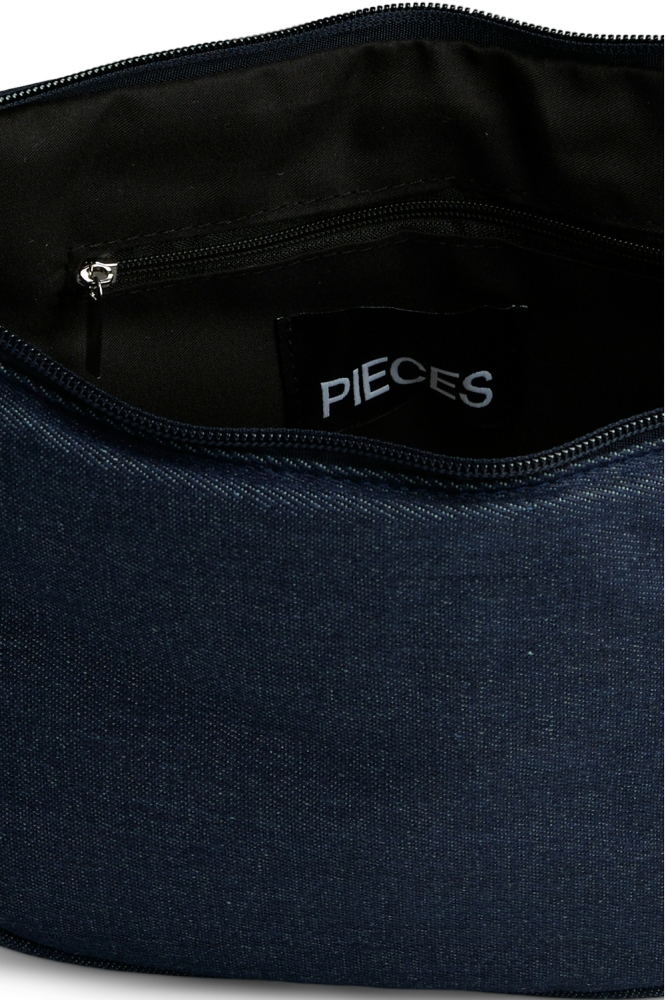 Pieces blauwe dames tas | Close up
