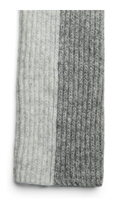 Pieces grijze dames sjaal | Close up