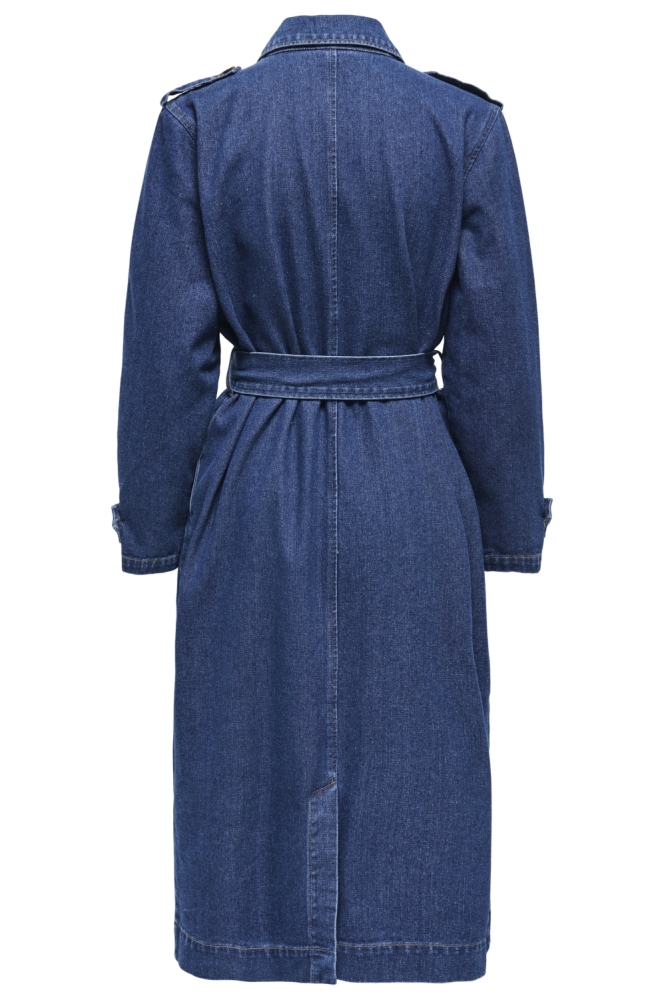 Jacqueline de Yong blauwe dames jas | Achteraanzicht