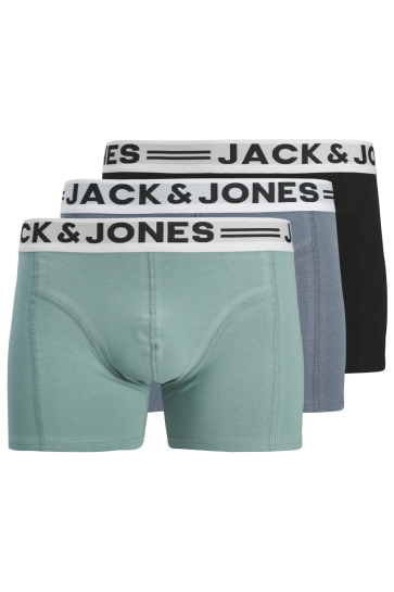 Jack & Jones Ondergoed SENSE TRUNKS 3-PACK NOOS 12081832 WEATHERVANE/ATLANTIC DEEP