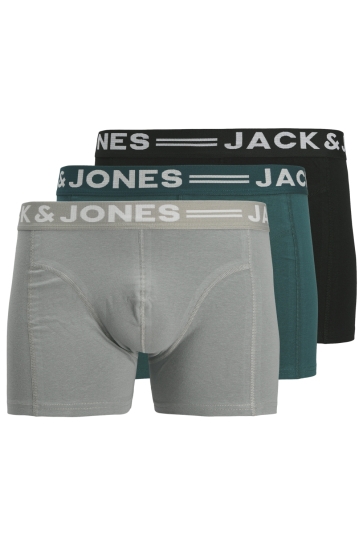 Jack & Jones SENSE TRUNKS 3-PACK NOOS 12081832 MINERAL BLUE/BLUE MIRAG