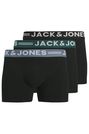 Jack & Jones Ondergoed SENSE TRUNKS 3-PACK NOOS 12081832 BLACK/BLACK