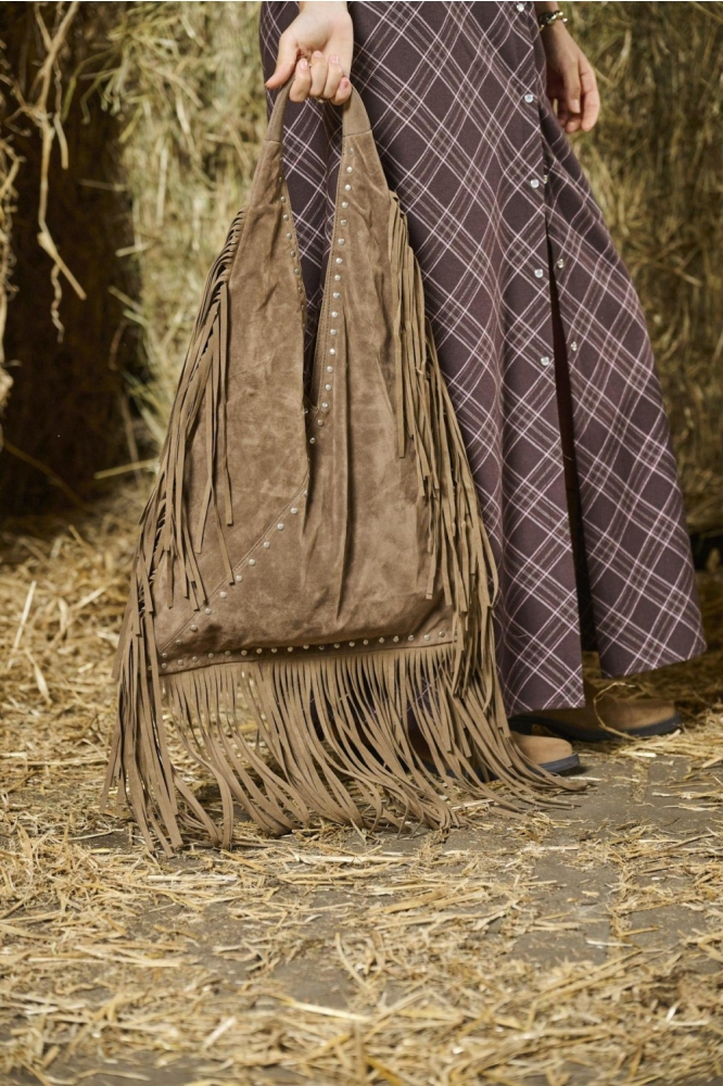 Only bruine dames tas | Model vooraanzicht