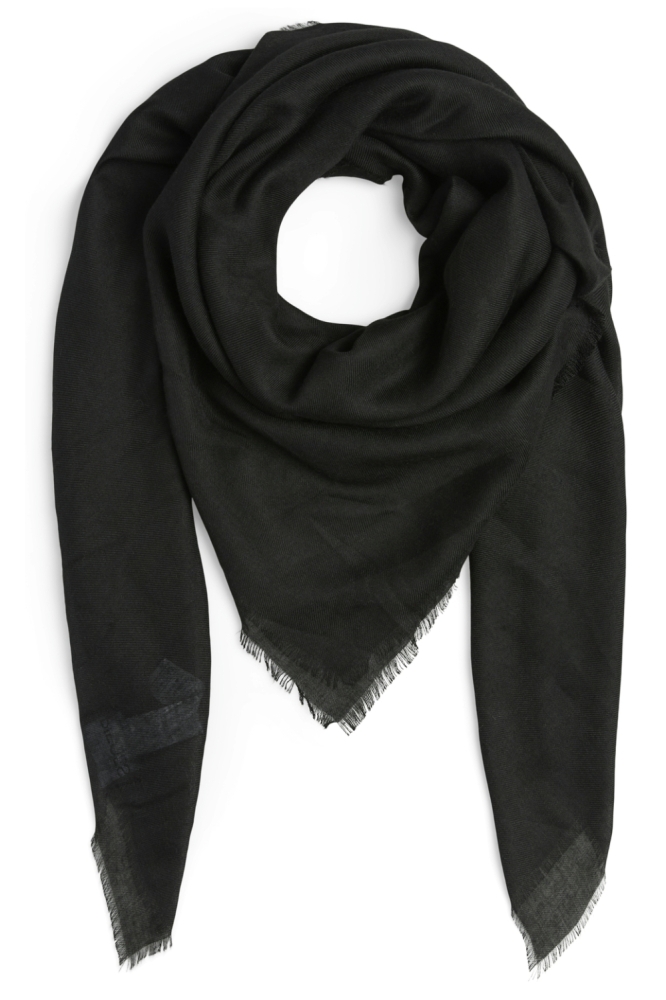 Pieces zwarte dames sjaal | Vooraanzicht