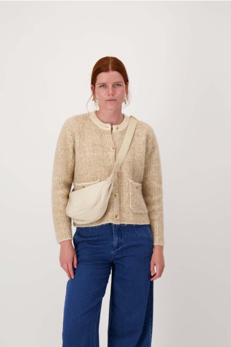 Zusss beige dames tas | Model vooraanzicht