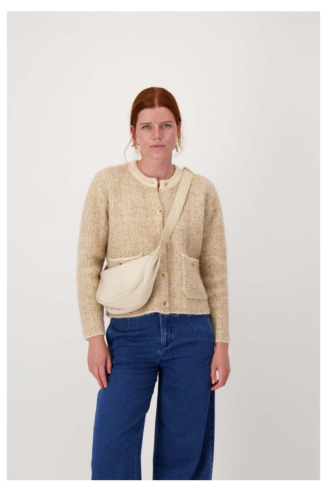 Zusss beige dames tas | Model vooraanzicht