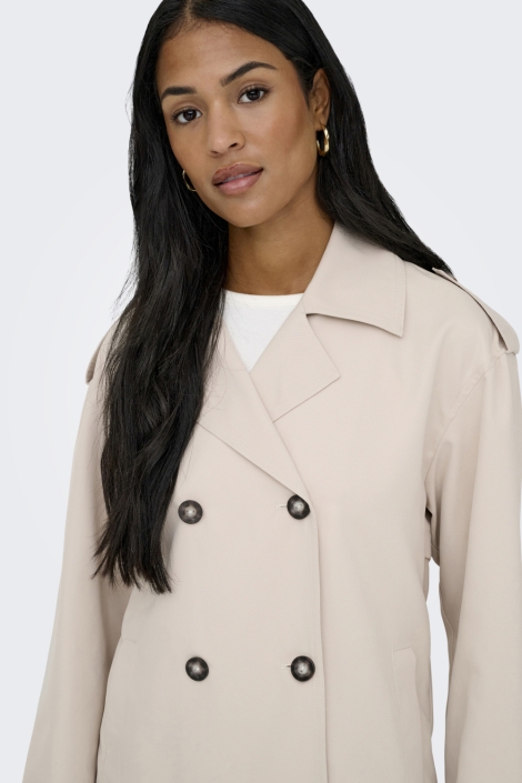 Only beige dames jas | Model vooraanzicht
