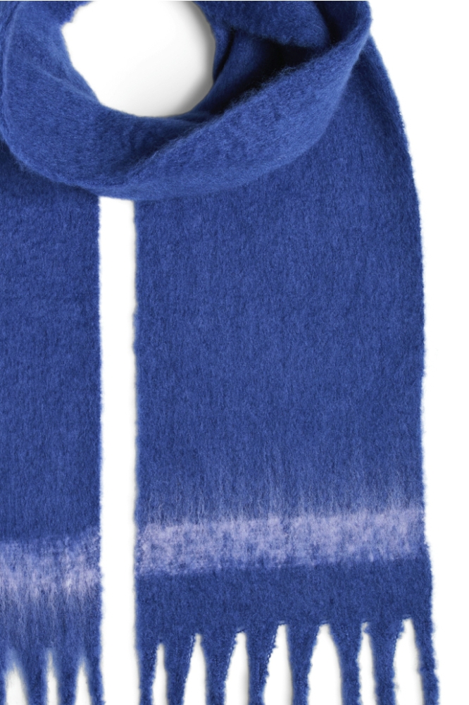 Pieces blauwe dames sjaal | Close up