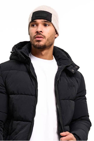 Malelions NYLON BEANIE MA2 AW25 05 TAUPE