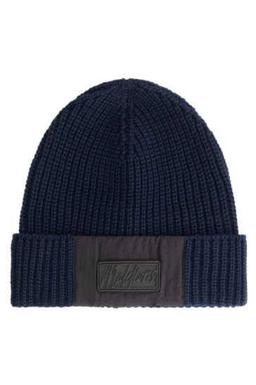 Malelions NYLON BEANIE MA AW25 05 NAVY