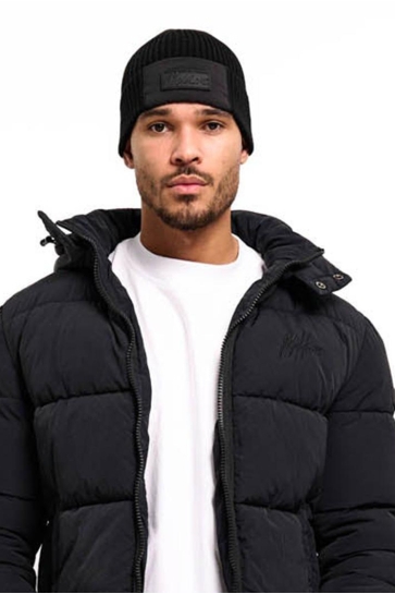 Malelions NYLON BEANIE MA AW25 05 BLACK
