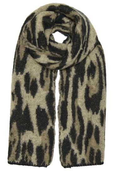 Only ONLMAUDE STITCHED EDGE SCARF CC 15350197 TANNIN/LEOPARD