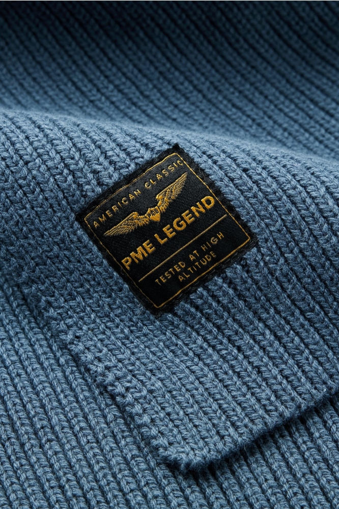 PME legend blauwe heren sjaal | Close up