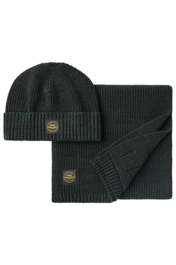 PME legend beanie and scarf x-mas package Groen
