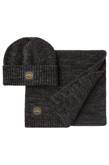 PME legend beanie and scarf x-mas package Zwart