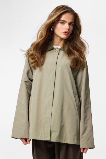 Pieces PCVILMA LS A SHAPE TRENCHCOAT CP BC 17162383 Overland Trek/KALAMATA C