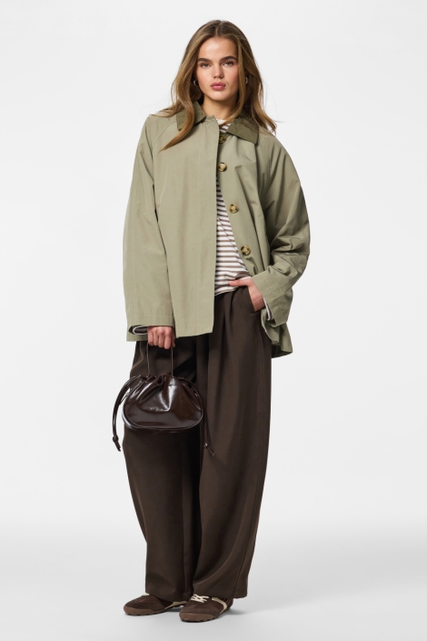 Pieces groene dames jas | Model