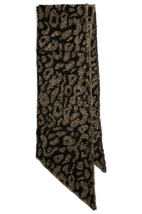 Pieces bruine dames sjaal | Close up