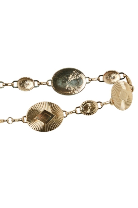 Pieces gouden dames riem | Close up