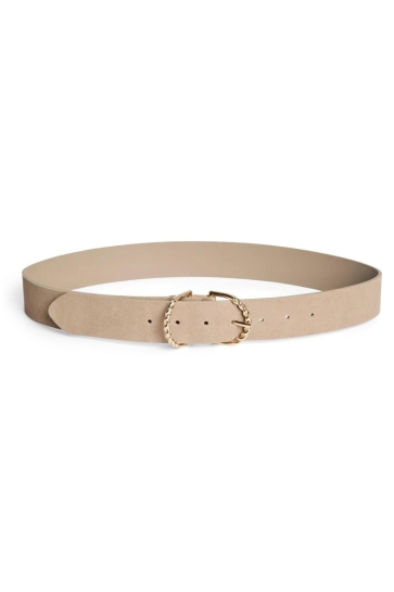 Pieces pcginiesta suede jeans belt Beige