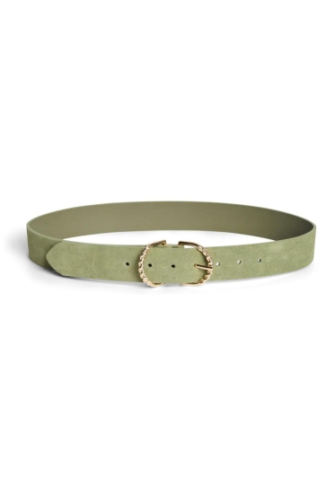 Pieces pcginiesta suede jeans belt Groen