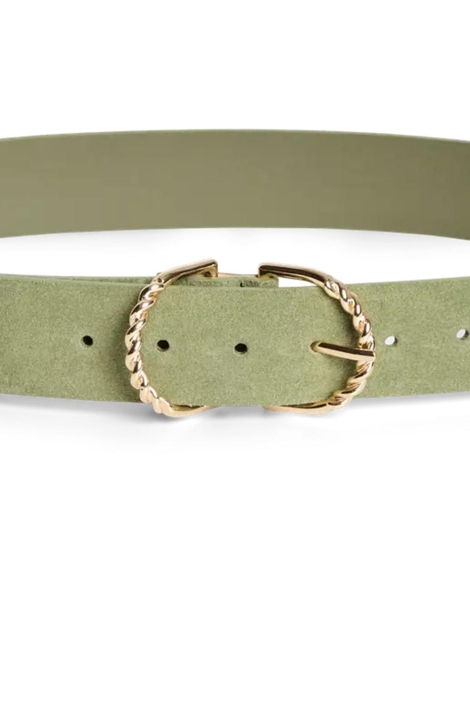 Pieces groene dames riem | Close up