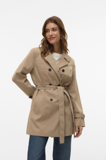 Vero Moda Jas VMCHELSEA OLIVIA TRENCHCOAT NOOS 10329343 SILVER MINK