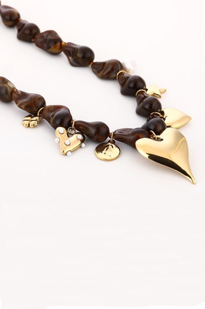 Touch bruine dames sieraad | Zijaanzicht