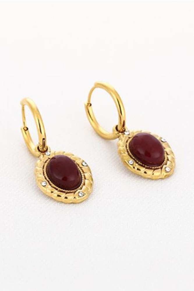 Touch bordeaux dames sieraad | Zijaanzicht