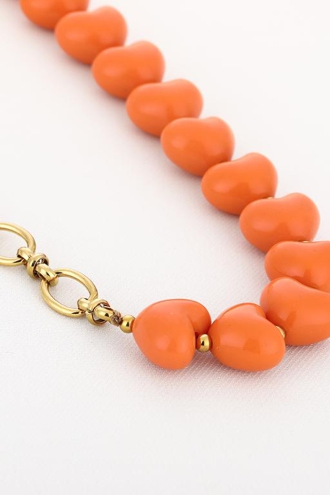 Touch oranje dames sieraad | Zijaanzicht