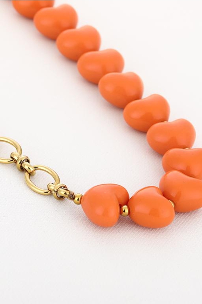 Touch oranje dames sieraad | Zijaanzicht