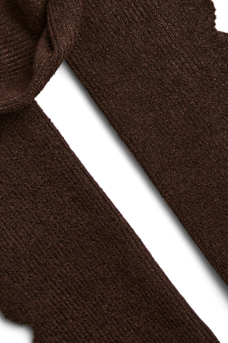 Pieces bruine dames sjaal | Close up