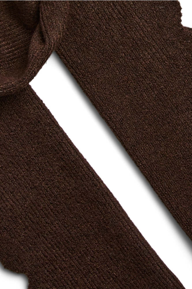 Pieces bruine dames sjaal | Close up