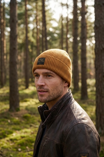 PME legend Accessoire BEANIE VAN EEN KATOENBLEND MET LABEL PAC650004 8196