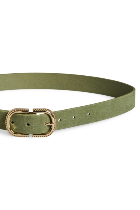 Pieces groene dames riem | Close up