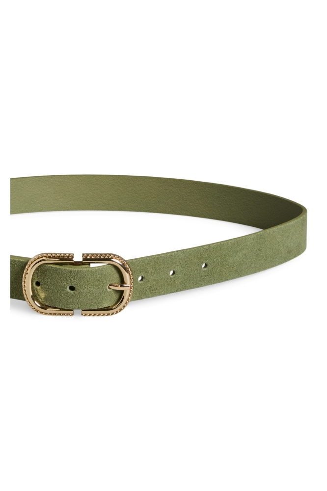 Pieces groene dames riem | Close up
