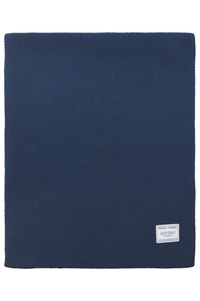 Jack & Jones blauwe heren sjaal | Close up