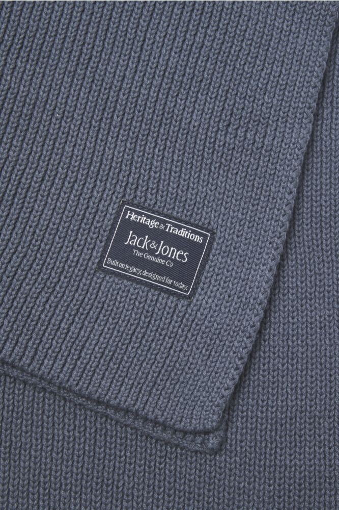 Jack & Jones blauwe heren sjaal | Close up