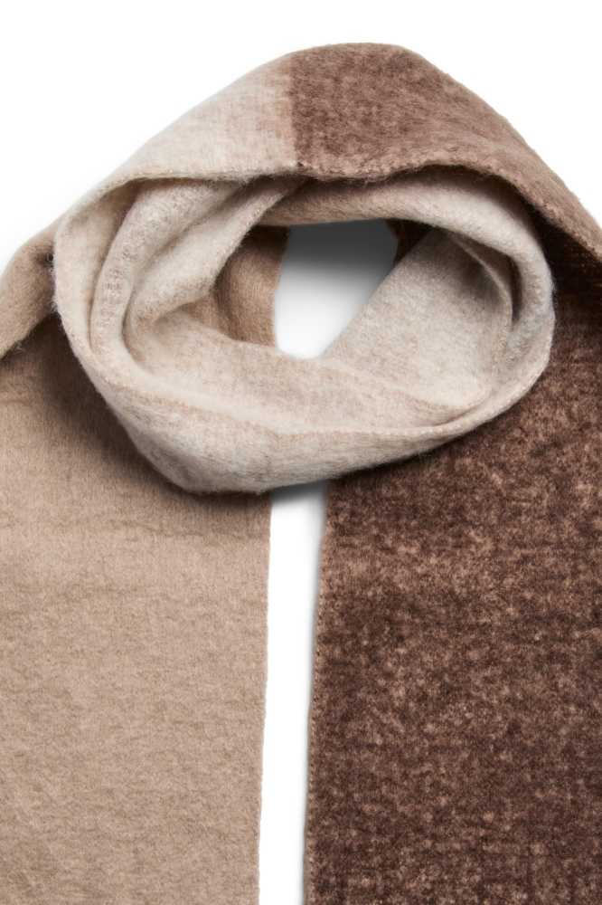 Pieces camel dames sjaal | Close up
