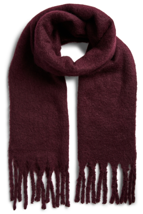 Pieces bordeaux dames sjaal | Vooraanzicht