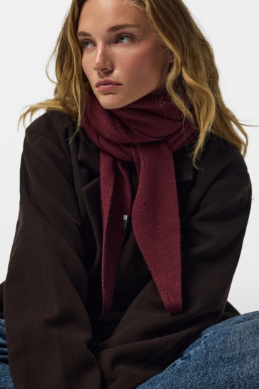 Pieces Sjaal PCKOMMA RIB BIG TRIANGLE SCARF NOOS 17169985 Tawny Port